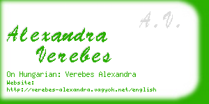 alexandra verebes business card